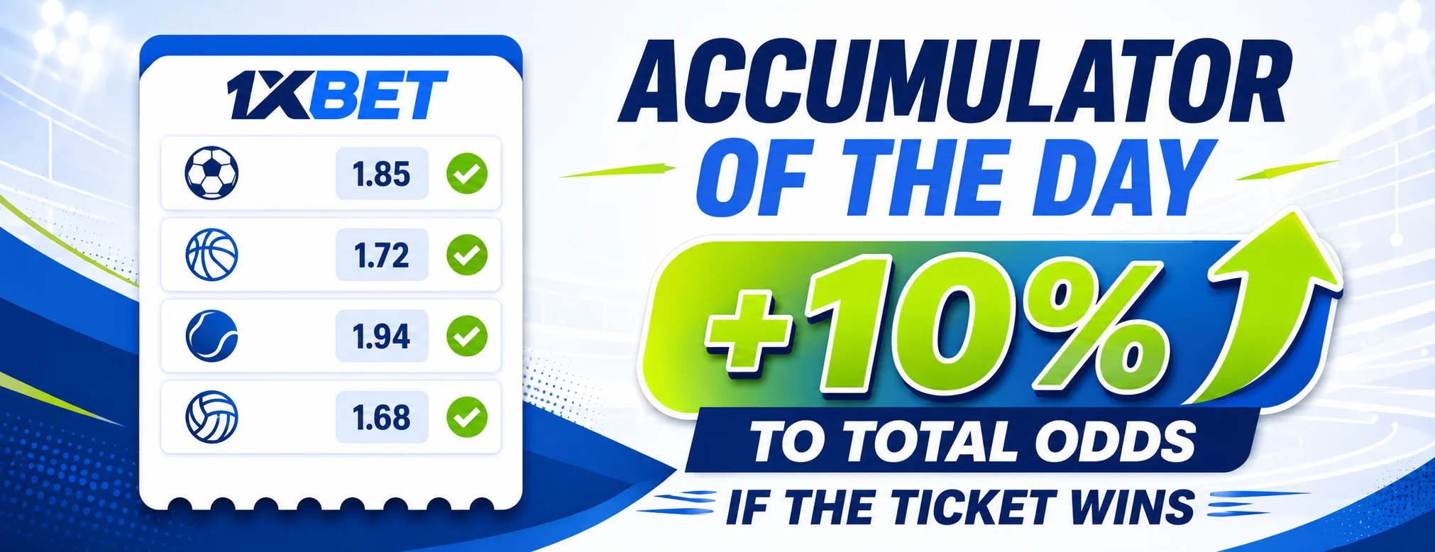 1XBET Accumulator of the Day